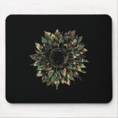Camouflage Sonnenblumen Jagd Hippie Abenteuer Natu Mousepad (Vorne)