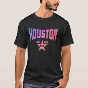Camouflage Souvenir USA Star Houston Texas T-Shirt