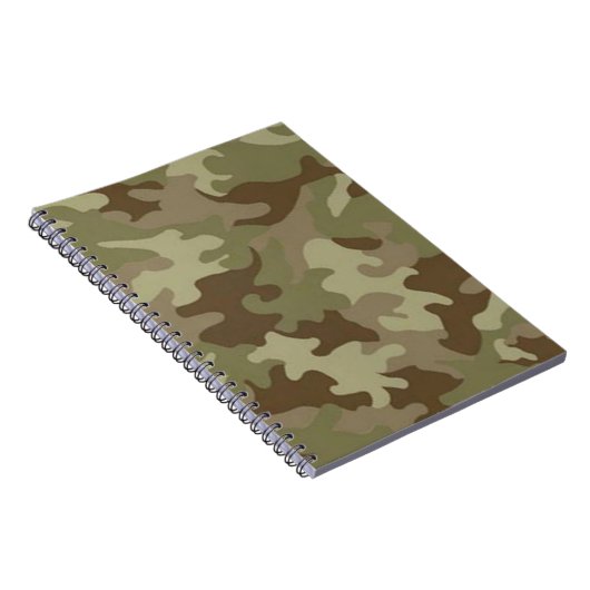 Camouflage Spirale Notebook Notizblock (Rechte Seite)