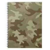 Camouflage Spirale Notebook Notizblock (Vorderseite)