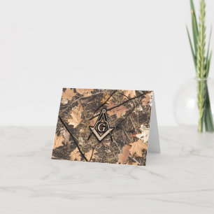 Camouflage Square Compass Dankeskarte