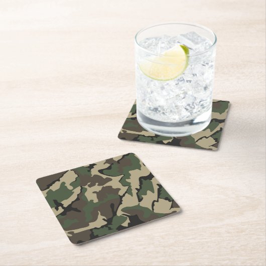 Camouflage, Square Untersetzer Set von 6 (Vor Ort)