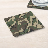 Camouflage, Square Untersetzer Set von 6 (angewinkelt)