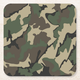 Camouflage, Square Untersetzer Set von 6