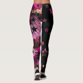 Camouflage-Star-Leggings in Schwarz und Rosa Leggings (Rückseite)