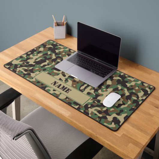 Camouflage Tarnmuster personalisierte Bezeichnung Schreibtischunterlage (Büro 2)