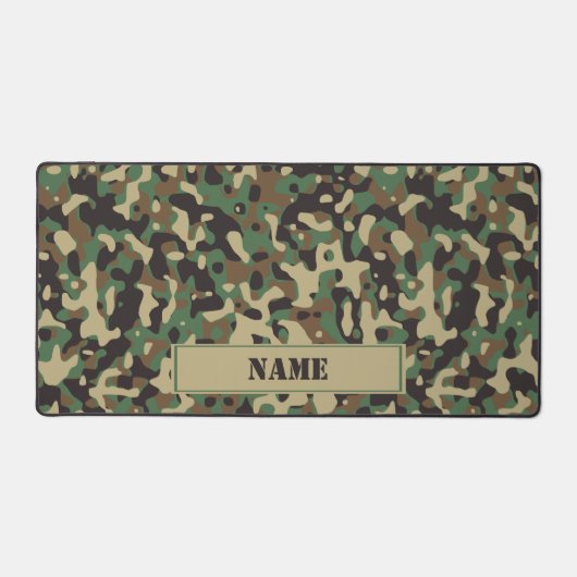 Camouflage Tarnmuster personalisierte Bezeichnung Schreibtischunterlage (Vorderseite)