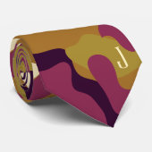 Camouflage tarnt lila grüne initiale Krawatte (Gerollt)