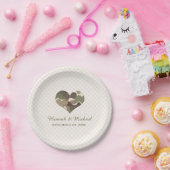 CAMOUFLAGE-TARNUNGS-HERZ-HOCHZEIT PAPPTELLER (Party)