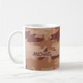 Camouflage-Tarnungs-Name Browns TAN personalisiert Kaffeetasse