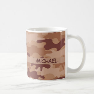 Camouflage-Tarnungs-Name Browns TAN personalisiert Kaffeetasse
