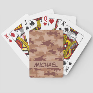 Camouflage-Tarnungs-Namen-personalisierter Poker Spielkarten