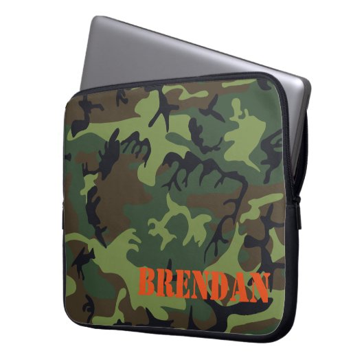 Camouflage-Tarnungs-personalisierte Laptop-Hülse Laptopschutzhülle (Vorderseite Links)