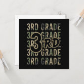 Camouflage Team 3. Klasse Platz zurück zum Schulle Karte (Vorderseite/Rückseite Beispiel)