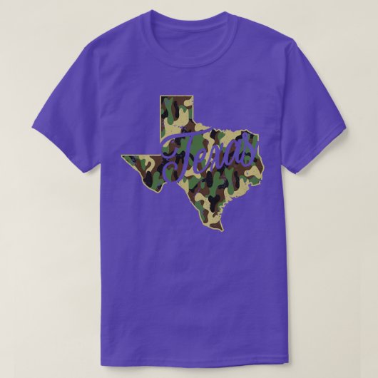 Camouflage Texas Flag Kontur Staat T-Shirt (Design vorne)