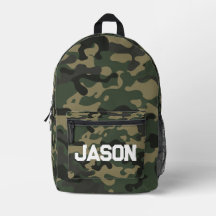 Camouflage Texture Individuelle Name Backpack