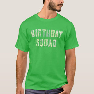 Camouflage Thema Party BIRTHDAY SQUAD Militärische T-Shirt