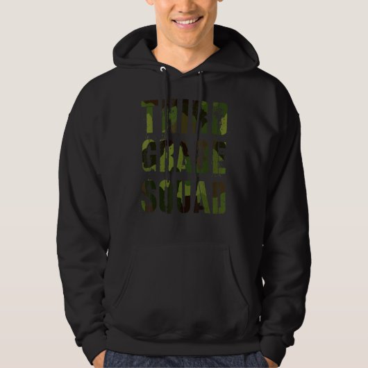 Camouflage Third Grade Squad Lehrer Hallo 3. Grade Hoodie (Vorderseite)