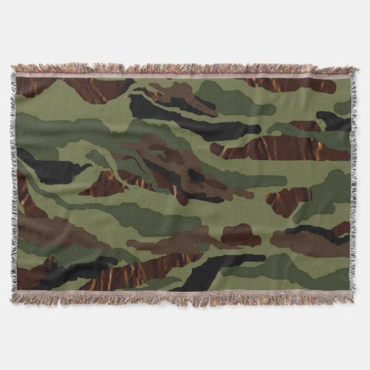 Camouflage Throw Blanket Decke (Vorderseite)