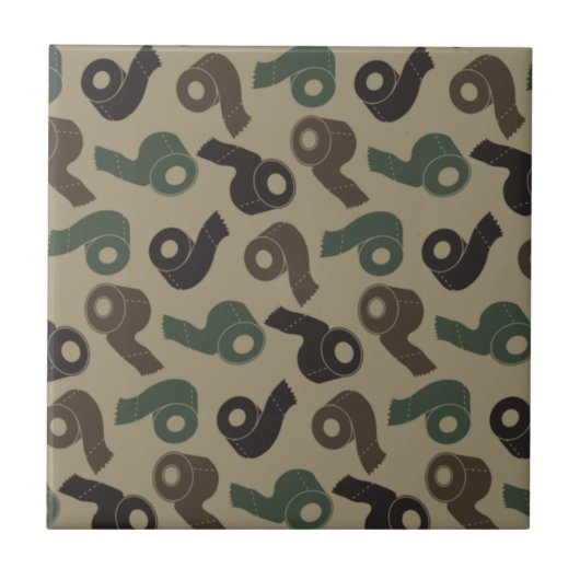 Camouflage-Toilettenpapier Woodland Camouflage Mus Fliese (Vorderseite)