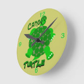 Camouflage Turtle Clock Runde Wanduhr (Winkel)