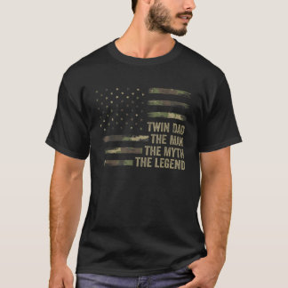 Camouflage Twin Vater USA Flag Twin Vater The Man T-Shirt