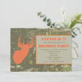 Camouflage u. orange einladung (Stehend Vorderseite)