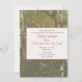 Camouflage u. rosa Klasse von Foto-Abschluss 2014 Einladung (Rückseite)