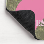 Camouflage u. rosa Rotwild Mousepad (Ecke)
