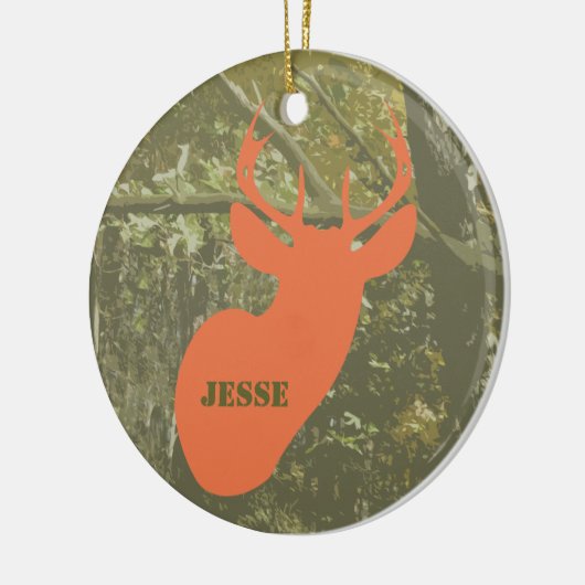 Camouflage-u. Rotwild-personalisierte Keramik Ornament (Links)