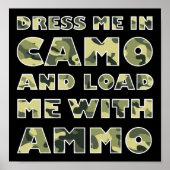 Camouflage und Ammo Funny Junting Poster blass (Vorne)