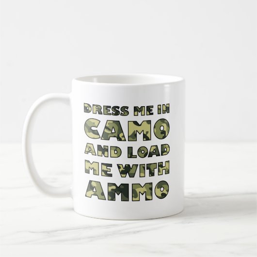 Camouflage und Ammo Funny Junting Tasse (Links)
