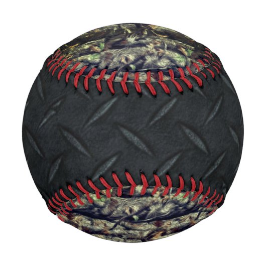 Camouflage und Black Diamond Plate Baseball (Rückseite)