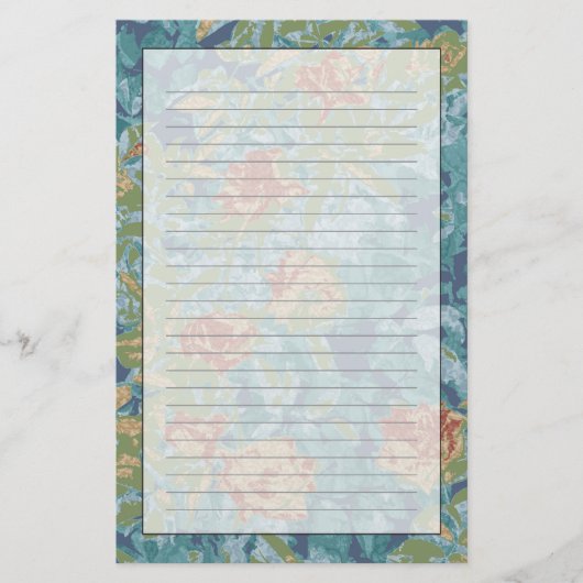 Camouflage und Blume Briefpapier (Vorderseite)