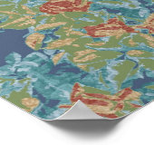 Camouflage und Blume Poster (Ecke)