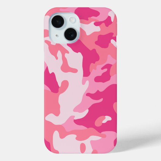 Camouflage und Flamingo-Rosa-Matching Case-Mate iPhone Hülle (Rückseite)