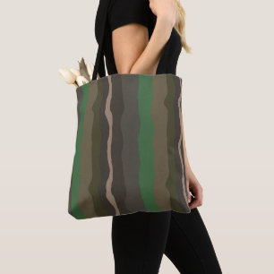 Camouflage und grüne abstrakte Streifen Tasche