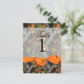 Camouflage und Orange-Tischnummern Postkarte (Stehend Vorderseite)