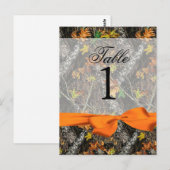 Camouflage und Orange-Tischnummern Postkarte (Vorne/Hinten)