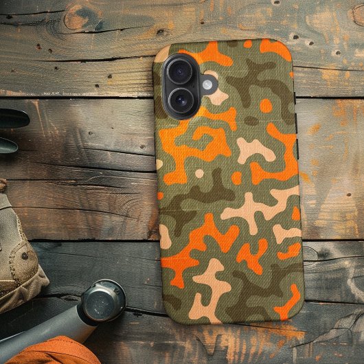 Camouflage und Orangenpassung Case-Mate iPhone Hülle