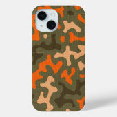 Camouflage und Orangenpassung Case-Mate iPhone Hülle (Rückseite)