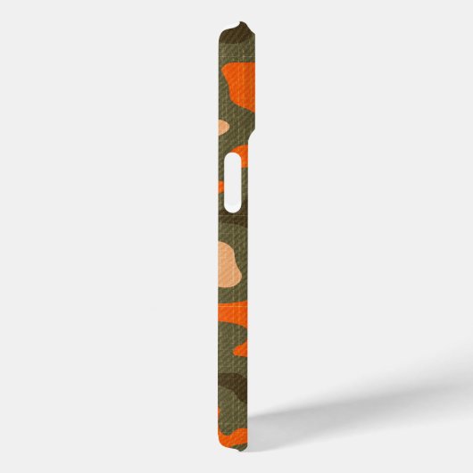 Camouflage und Orangenpassung Case-Mate iPhone Hülle (Rückseite / Rechts)