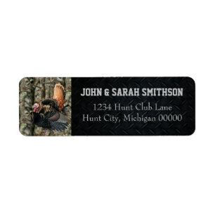 Camouflage und Schwarze Wildtürkei Rücksendeadress