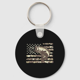 Camouflage US Flag B Fischen Coole Fischerei Patri Schlüsselanhänger