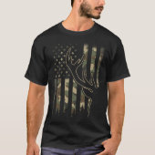 Camouflage Us Flag Elk Buck Camouflage Hirsche Jag T-Shirt (Vorderseite)