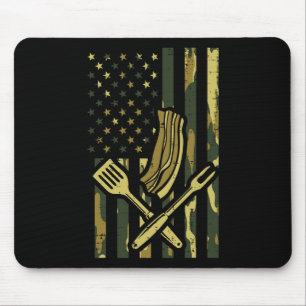 Camouflage US Flag Grillen Meat Grill Byrbecue Pat Mousepad