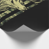 Camouflage US Flag Hirschelch Buck Camoflage Jagd Geschenkpapier (Ecke)