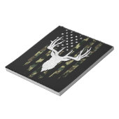 Camouflage Us Flag Hirschelch Buck Camoflage Jagd Notizblock (Rotiert)