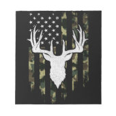 Camouflage Us Flag Hirschelch Buck Camoflage Jagd Notizblock (Vorderseite)