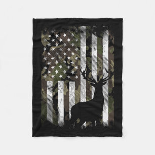 Camouflage Us Flag Hirschelch Buck Camoflage Jagdj Fleecedecke